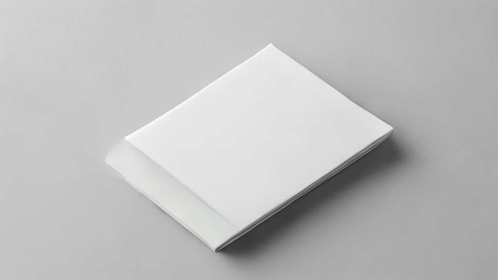 Minimalist and clean product photography of a white rectangular device on a light grey background, showcasing its dimensions and simple design, professional flat lay style