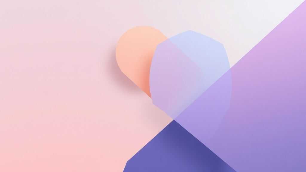 Abstract geometric composition with overlapping shapes, soft pastel colors, modern minimal style, professional business concept illustration for device startup